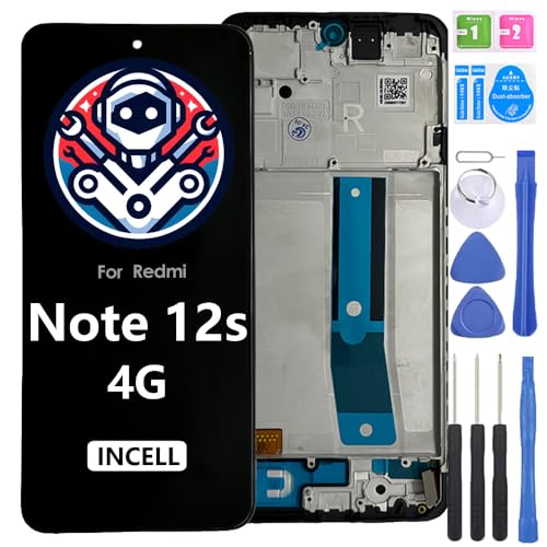 iYAiYO Bildschirm Ersatz Display LCD Touch Screen für Redmi Note 12S 4G incell mit Rahmen Vormontiertes Display Mit Werkzeug iYAiYO Bildschirm Ersatz Display LCD Touch Screen für Redmi Note 12S 4G incell mit Rahmen Vormontiertes Display Mit Werkzeug von iYAiYO