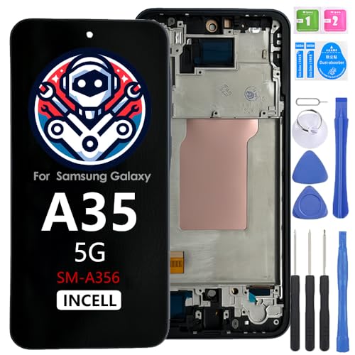iYAiYO Bildschirm Ersatz Display LCD Touch Screen für Samsung Galaxy A35 SM-A356 incell mit Rahmen Vormontiertes Display Mit Werkzeug iYAiYO Bildschirm Ersatz Display LCD Touch Screen für Samsung Galaxy A35 SM-A356 incell mit Rahmen Vormontiertes Display Mit Werkzeug von iYAiYO
