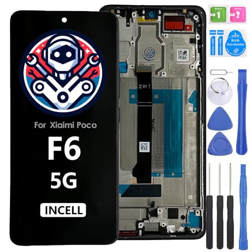 iYAiYO Bildschirm Ersatz Display LCD Touch Screen für Xiaomi Poco F6 incell mit Rahmen Vormontiertes Display Mit Werkzeug von iYAiYO