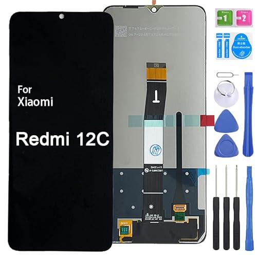 iYAiYO Display Digitalisierer Touchscreen Ersatz kompatibel mit Xiaomi Redmi 12C 22120RN86G Komplettbildschirm mit Werkzeugen-Schwarz iYAiYO Display Digitalisierer Touchscreen Ersatz kompatibel mit Xiaomi Redmi 12C 22120RN86G Komplettbildschirm mit Werkzeugen-Schwarz von iYAiYO