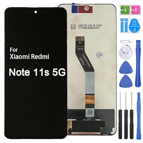 iYAiYO Display Digitalisierer Touchscreen Ersatz kompatibel mit Xiaomi Redmi Note 11S 5G 22031116BG Komplettbildschirm mit Werkzeugen-Schwarz iYAiYO Display Digitalisierer Touchscreen Ersatz kompatibel mit Xiaomi Redmi Note 11S 5G 22031116BG Komplettbildschirm mit Werkzeugen-Schwarz von iYAiYO
