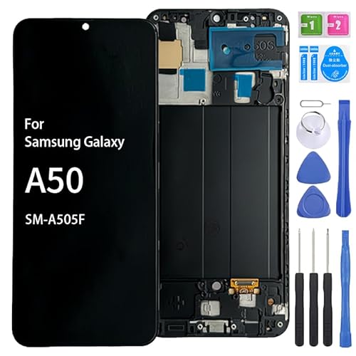 iYAiYO Display für Samsung A50 SM-A505F OLED Bildschirm Ersatz Touchscreen Digitizer Display Ersatzbildschirmmit Rahmen - Schwarz iYAiYO Display für Samsung A50 SM-A505F OLED Bildschirm Ersatz Touchscreen Digitizer Display Ersatzbildschirmmit Rahmen - Schwarz von iYAiYO