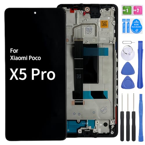 iYAiYO Display für Xiaomi Poco X5 PRO 22101320G, 22101320I LCD Bildschirm Ersatz Touchscreen Digitizer Display Ersatzbildschirm Mit Rahmen-Schwarz von iYAiYO