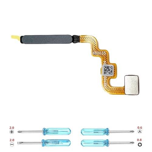 iYAiYO Fingerprint Sensor Flexkabel für Xiaomi Redmi Note 11 4G Fingerabdruckleser Flex Cable Ersatz inkl. Schraubendreher-Schwarz von iYAiYO