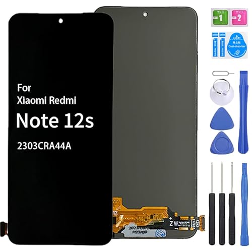 iYAiYO Incell Display Digitalisierer Touchscreen Ersatzteil kompatibel mit Xiaomi Redmi Note 12S 4G 2303CRA44A Bildschirm komplett mit Werkzeugen - Schwarz von iYAiYO