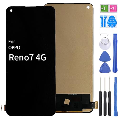 iYAiYO Incell Display Digitizer Touchscreen Ersatzteil kompatibel mit Oppo Reno 7 4G CPH2363 Bildschirm komplett mit Werkzeugen - Schwarz von iYAiYO