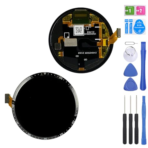 iYAiYO LCD-Display, Digitalisierer, Touchscreen, Ersatzteil kompatibel mit Huawei Watch Gt3 46 mm JPT-B29, kompletter Bildschirm mit Werkzeugen, Schwarz von iYAiYO