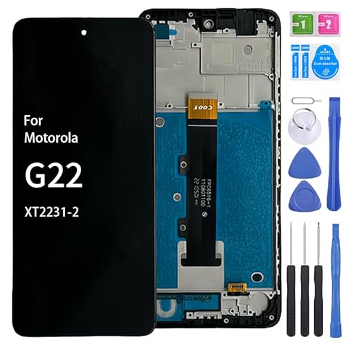 iYAiYO LCD-Display Digitalisierer Touchscreen Ersatzteil kompatibel mit Motorola G22 XT2231-2 kompletter Bildschirm mit Rahmen-Schwarz iYAiYO LCD-Display Digitalisierer Touchscreen Ersatzteil kompatibel mit Motorola G22 XT2231-2 kompletter Bildschirm mit Rahmen-Schwarz von iYAiYO
