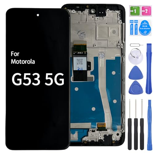 iYAiYO LCD-Display, Digitalisierer, Touchscreen, Ersatzteil kompatibel mit Motorola G53 5G XT2335-2, Vollbild mit Rahmen, Schwarz iYAiYO LCD-Display, Digitalisierer, Touchscreen, Ersatzteil kompatibel mit Motorola G53 5G XT2335-2, Vollbild mit Rahmen, Schwarz von iYAiYO