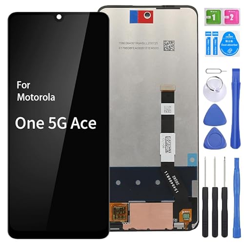 iYAiYO LCD-Display, Digitalisierer, Touchscreen, Ersatzteil kompatibel mit Motorola One 5G Ace XT2113-2, kompletter Bildschirm mit Werkzeugen, Schwarz von iYAiYO