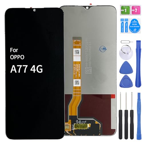 iYAiYO LCD-Display, Digitalisierer, Touchscreen, Ersatzteil kompatibel mit Oppo A77 4G CPH2385, kompletter Bildschirm mit Werkzeugen, Schwarz von iYAiYO