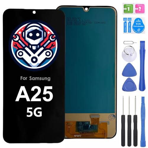 iYAiYO LCD-Display, Digitalisierer, Touchscreen, Ersatzteil kompatibel mit Samsung Galaxy A25 5G SM-A256, kompletter Bildschirm Incell mit Werkzeugen, Schwarz iYAiYO LCD-Display, Digitalisierer, Touchscreen, Ersatzteil kompatibel mit Samsung Galaxy A25 5G SM-A256, kompletter Bildschirm Incell mit Werkzeugen, Schwarz von iYAiYO