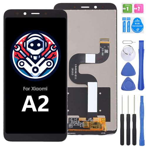 iYAiYO LCD-Display, Digitalisierer, Touchscreen, Ersatzteil kompatibel mit Xiaomi A2 M1804D2SG, M1804D2SI kompletter Bildschirm mit Werkzeugen, Schwarz von iYAiYO