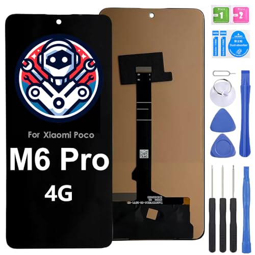 iYAiYO LCD-Display, Digitalisierer, Touchscreen, Ersatzteil kompatibel mit Xiaomi Poco M6 Pro 4G, kompletter Bildschirm Incell mit Werkzeugen, Schwarz iYAiYO LCD-Display, Digitalisierer, Touchscreen, Ersatzteil kompatibel mit Xiaomi Poco M6 Pro 4G, kompletter Bildschirm Incell mit Werkzeugen, Schwarz von iYAiYO