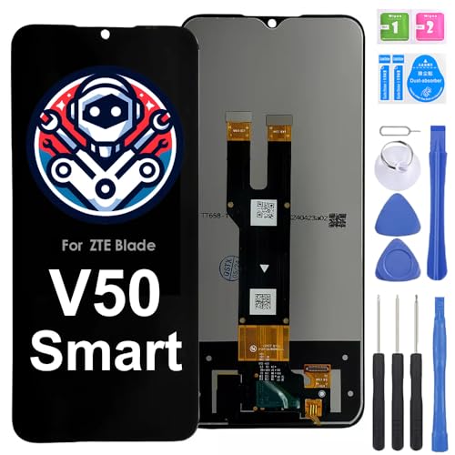 iYAiYO LCD-Display, Digitalisierer, Touchscreen, Ersatzteil kompatibel mit ZTE Blade V50 Smart 7060, kompletter Bildschirm mit Werkzeugen, Schwarz von iYAiYO