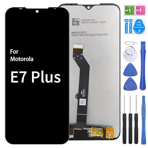 iYAiYO LCD-Display Digitalisierer Touchscreen Ersatz kompatibel mit Motorola E7 Plus XT2081-1 Komplettbildschirm mit Werkzeugen-Schwarz von iYAiYO