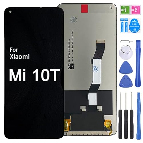iYAiYO LCD-Display Digitalisierer Touchscreen Ersatz kompatibel mit Xiaomi Mi 10T/Mi 10T PRO M2007J3SY, M2007J3SG, M2007J3SP, M2007J3SI, M2007J17C Komplettbildschirm mit Werkzeug Körper-Schwarz von iYAiYO