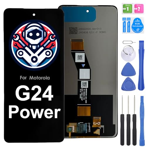 iYAiYO LCD-Display Digitalisierer Touchscreen Ersatzteil kompatibel mit Motorola Moto G24 Power XT2425-3/4 Bildschirm komplett mit Werkzeugen - Schwarz iYAiYO LCD-Display Digitalisierer Touchscreen Ersatzteil kompatibel mit Motorola Moto G24 Power XT2425-3/4 Bildschirm komplett mit Werkzeugen - Schwarz von iYAiYO