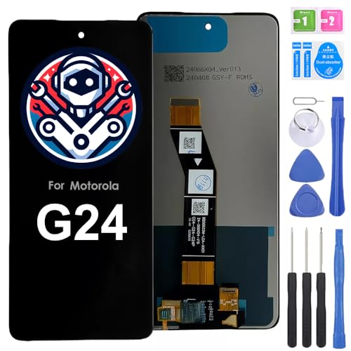 iYAiYO LCD-Display Digitalisierer Touchscreen Ersatzteil kompatibel mit Motorola Moto G24 XT2423-2/3, XT2425-2 kompletter Bildschirm mit Werkzeugen - Schwarz iYAiYO LCD-Display Digitalisierer Touchscreen Ersatzteil kompatibel mit Motorola Moto G24 XT2423-2/3, XT2425-2 kompletter Bildschirm mit Werkzeugen - Schwarz von iYAiYO