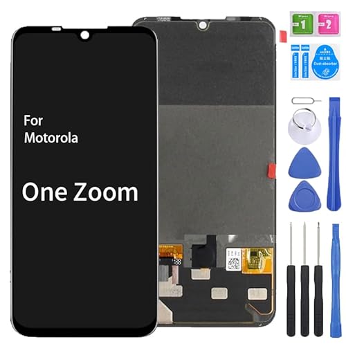 iYAiYO OLED-Display Digitalisierer Touchscreen Ersatzteil kompatibel mit Motorola One Zoom XT2010-1 Bildschirm komplett mit Werkzeugen - Schwarz von iYAiYO