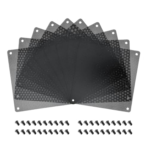 iYueMps Lüfter Staubfilter 120mm 10 Stück PVC lüfterabdeckung für Computer Kühler, Router - Schwarz von iYueMps
