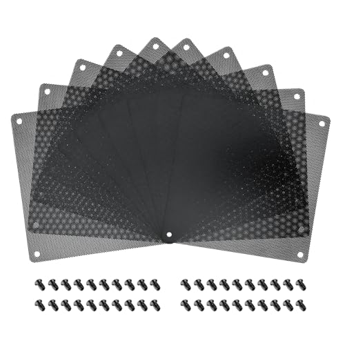 iYueMps Lüfter Staubfilter Mesh 10 Stück 140mm PVC Lüfter Staubdicht Abdeckung PC Kühler Lüfter Lüftergitter- Schwarz von iYueMps