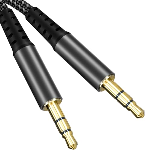 Aux Kabel, Audio Kabel 3,5mm Klinke auf Klinke Stereo klinkenkabel 3,5 [1,2M] Nylon Geflochtenes Klinkenkabel für Autoradio, Kopfhörer, Stereoanlage, PC, Handy, Tablet, Lautsprecher, MP3 MP4 Player von iacgnefeix