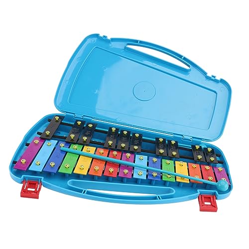 ibasenice 1 Stück Clavichord aus Aluminium Schlagzeug mit 25-Noten Schlaginstrumente für Schlagwerk aus Metall Metallophon-Schlagzeug Plastik Blue ibasenice 1 Stück Clavichord aus Aluminium Schlagzeug mit 25-Noten Schlaginstrumente für Schlagwerk aus Metall Metallophon-Schlagzeug Plastik Blue von ibasenice