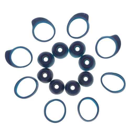 ibasenice 16 Stück -Headset -Stecker Ohrenspitzen Plus Ersatz-Ohrstöpsel Ohrhörer Galaxis Headset-Zubehör Knospen Zubehör Ersatz für Ohrstöpsel Silikonstopfen Headset-Stecker Blau von ibasenice