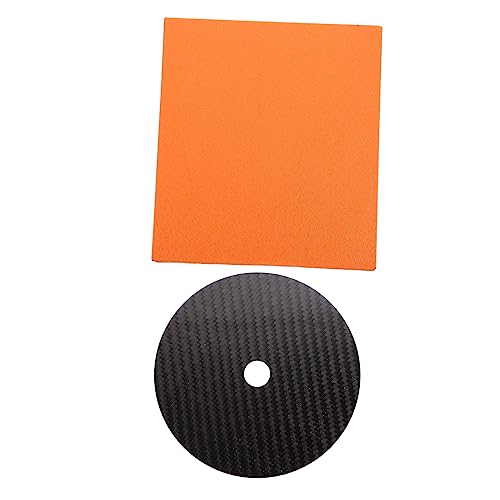ibasenice 1Stück CD Drehteller Matte aus Carbonfaser Präzisionsschnitt Klangoptimierung Vibrationsreduzierend für Bessere Audioqualität und Disc Schutz von ibasenice