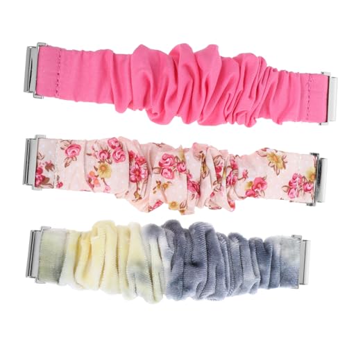 ibasenice 3 Stück Scrunchie Elastisches Uhrenarmband Kompatibel für Uhrenarmband Niedlichen Elastischen Scrunchy Bänder 22Mm von ibasenice