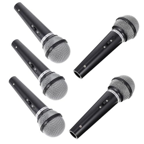 ibasenice 5 Stück Simulationsmikrofon für Microphone mikrofon mockin die bescherung mini mic Partyzubehör Realistische Mikrofonprop Mikrofon für Rollenspiele Plastik Black von ibasenice