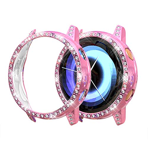 ibasenice Kompatibel für Watch, Uhrenschutzhülle [Diamond-Studded] TPU Bumper Watch Cover Kompatibel für Watch Active (Pink) von ibasenice