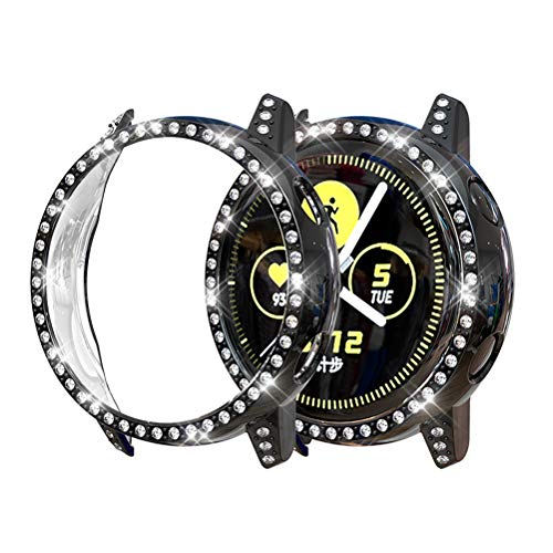 ibasenice Kompatibel für Watch, Uhrenschutzhülle [Diamond-Studded] TPU Bumper Watch Cover Kompatibel für Watch Active (Schwarz) von ibasenice