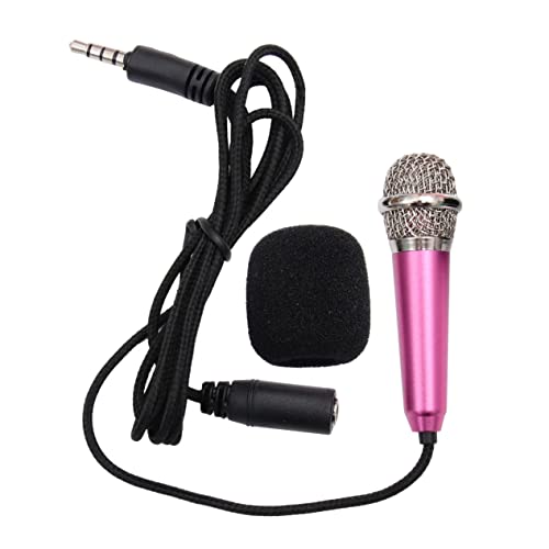 ibasenice Mini-Mikrofon Aufnahme mikrofon Mini mikrofon pink Kopfhörer mit Mikrofon Mini-Soundbar drahtlose Mikrofone kabelloser Lautsprecher k Liedartefakt tragbar Karaoke-Artefakt Rosa von ibasenice