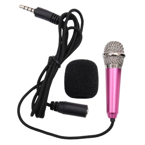 ibasenice Mini-Mikrofon Aufnahme mikrofon Mini mikrofon pink Kopfhörer mit Mikrofon Mini-Soundbar drahtlose Mikrofone kabelloser Lautsprecher k Liedartefakt tragbar Karaoke-Artefakt Rosa von ibasenice