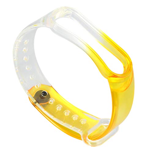 ibasenice Quick Release Soft Ersatz Uhrenarmb?nder Kompatibel für Mi Band 5 Gelb Uhrenarmbänder von ibasenice