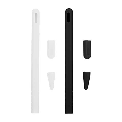 ibasenice Stifthalter Abdeckung Stylus Stift Abdeckung Stylus Hülse Halter Ultra Dünne Fall Haut Abdeckung mit Nib Abdeckung Kompatibel mit Bleistift 2 ? Schwarz Stylus Spitzen 2Pcs von ibasenice