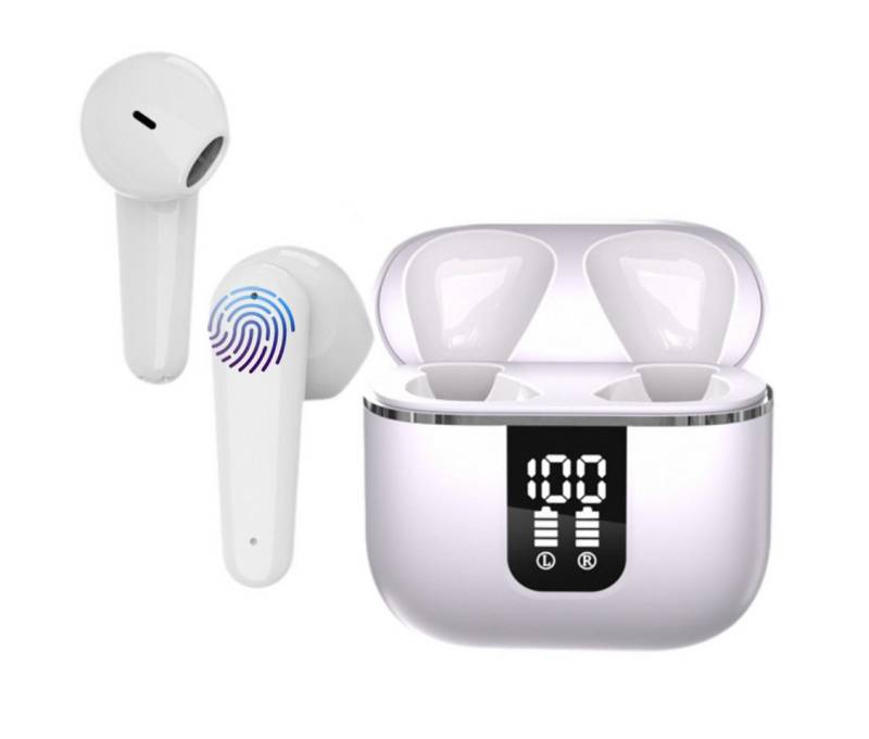 ibettertec Bluetooth Kopfhörer, Kopfhörer Kabellos Bluetooth 5.3 Noise Cancelling In-Ear-Kopfhörer (Active Noise Cancelling (ANC), ENC Lärmreduzierung, Touch Control, IPX7 Wasserdicht, Noise Cancelling Ohrhörer, 60 Std Akku, Aufladen mit USB-C) von ibettertec