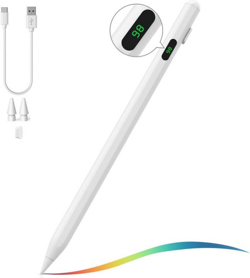 ibettertec Eingabestift  Stylus Pen für Touchscreen, Aktiver Universal Stylus Stift (Kompatibel mit iPad/iPhone/Samsung & Anderen iOS/Android Smartphone Tablet Geräten Tablet Stift mit Power Display) von ibettertec