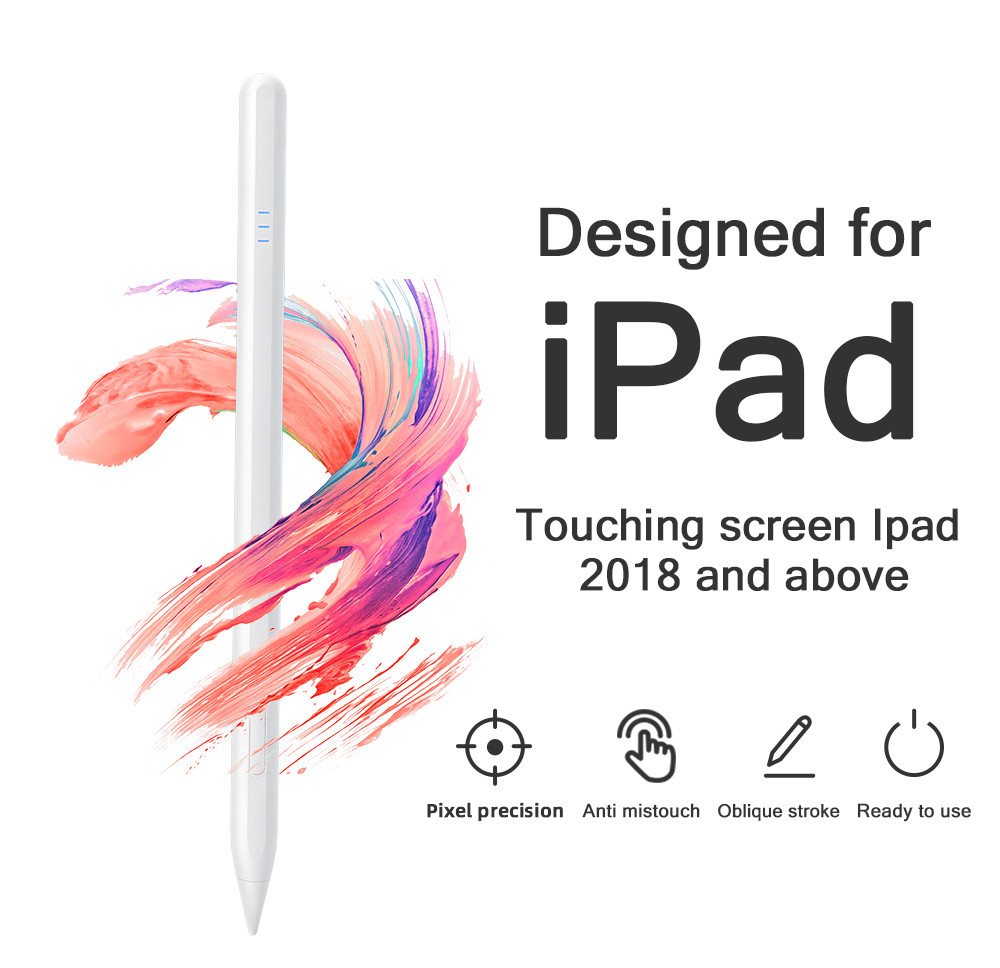 ibettertec Eingabestift Stylus Stift für iPad Apple 2018-2023,Stylus Pen für Touchscreen (Kompatibel mit iPad Pro (2018–2023), iPad Pro/iPad/iPad Mini/iPad Air Pencil mit Magnetische Schnellladeleistung) Handflächenabweisung und Neigungssensitivität von ibettertec