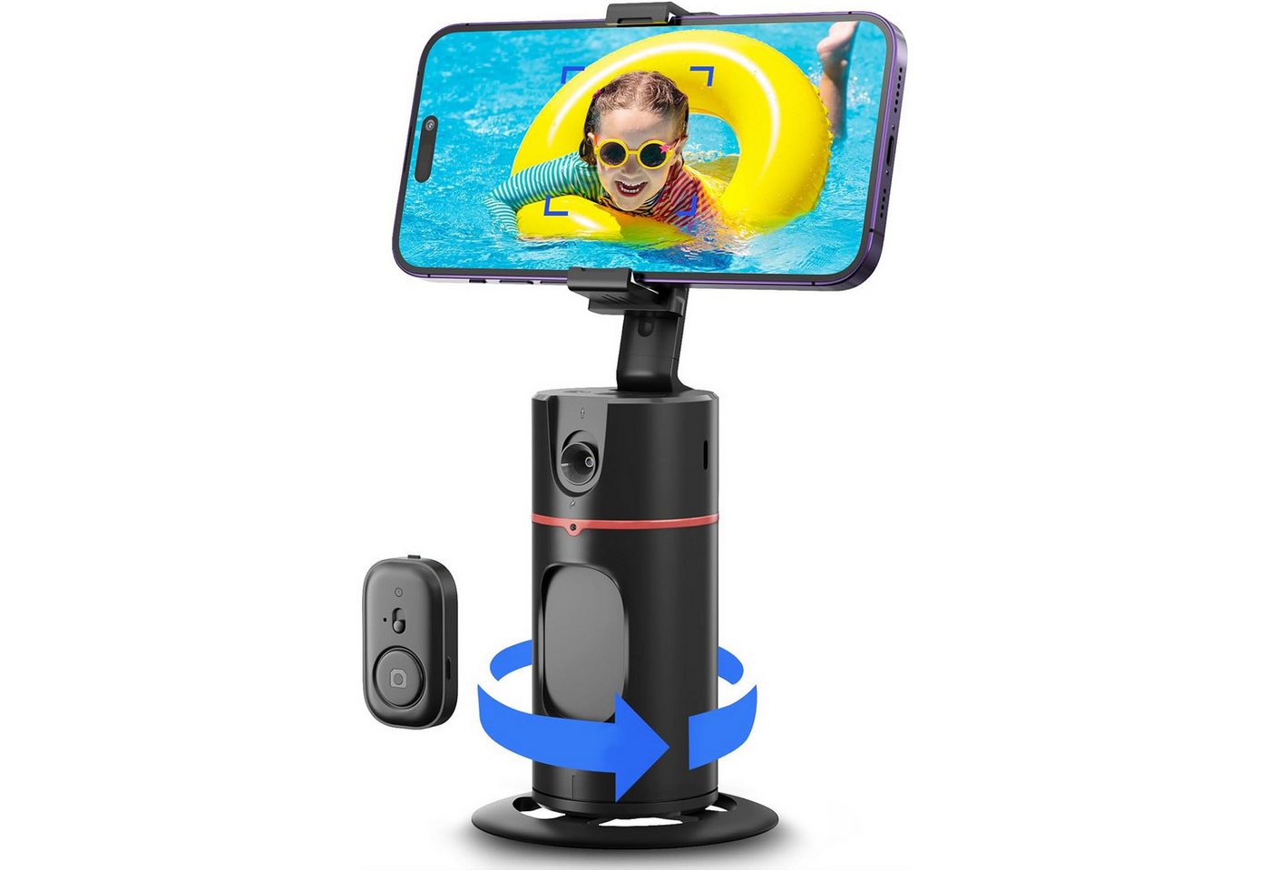 ibettertec Gimbal Smartphone, 360° Rotation Smart Tracking Telefonhalter Kamera-Gimbal (Smart Gesicht Körper Tracking Selfie Stick Gimbal Stabilisator) von ibettertec