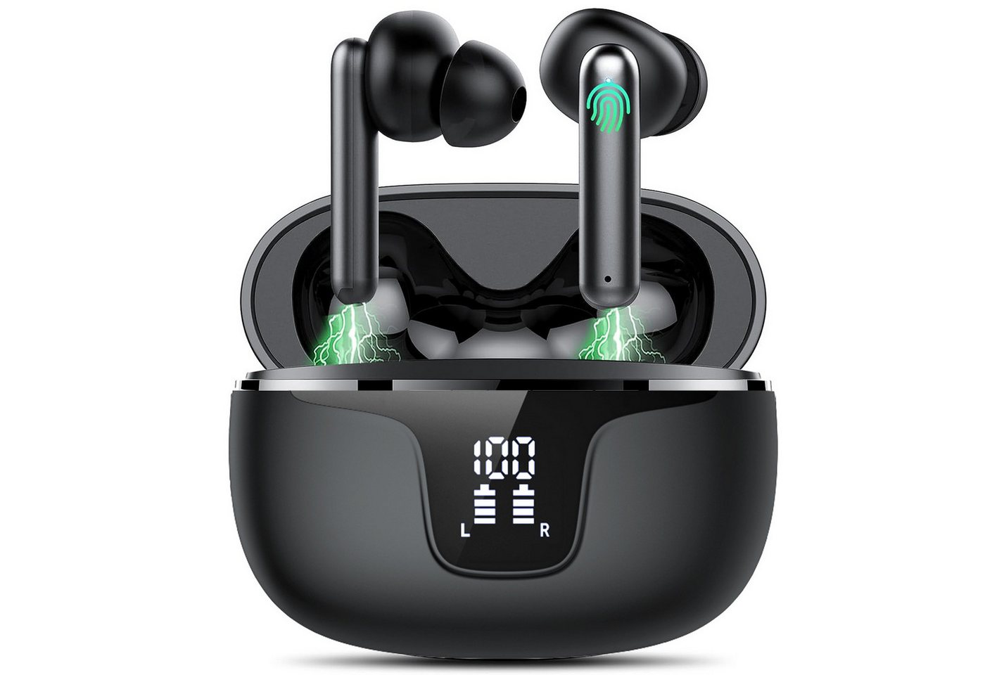 ibettertec In Ear Kopfhörer,Kopfhörer Kabellos Bluetooth 5.3,In Ear Kopfhörer Bluetooth-Kopfhörer (Voice Assistant, ANC Noise Cancelling Ohrhörer, 36 Stunden Spielzeit, IPX5 Wasserdicht,LED Anzeige,USB-C Schnelles Aufladen) ibettertec In Ear Kopfhörer,Kopfhörer Kabellos Bluetooth 5.3,In Ear Kopfhörer Bluetooth-Kopfhörer (Voice Assistant, ANC Noise Cancelling Ohrhörer, 36 Stunden Spielzeit, IPX5 Wasserdicht,LED Anzeige,USB-C Schnelles Aufladen) von ibettertec