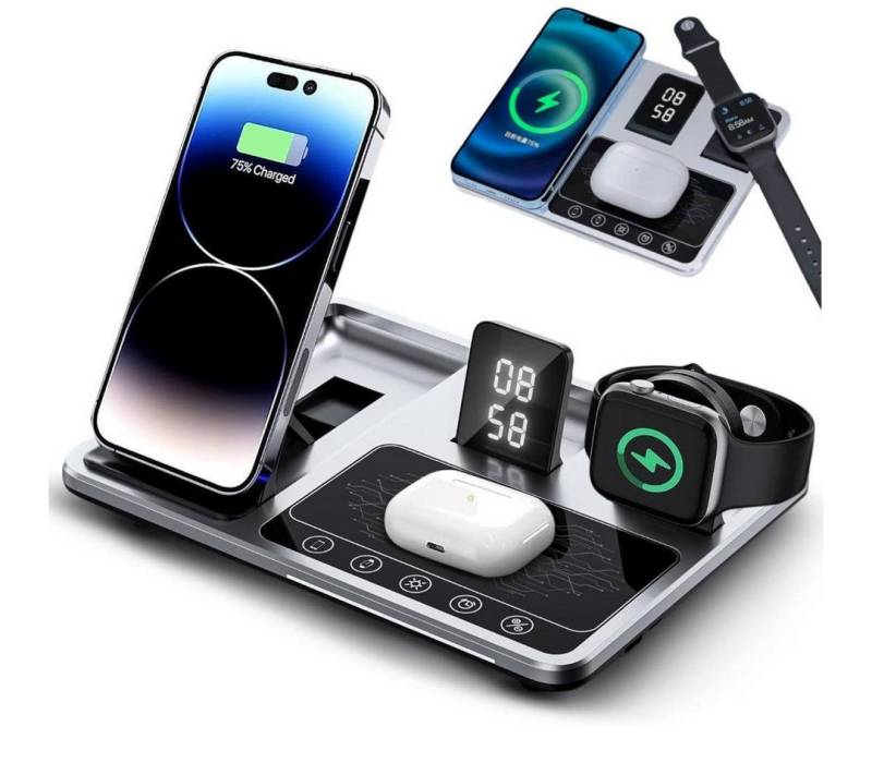 ibettertec Ladestation ladegerät 4 in 1 Induktive Ladegerät, Wireless Charger Ladestation von ibettertec