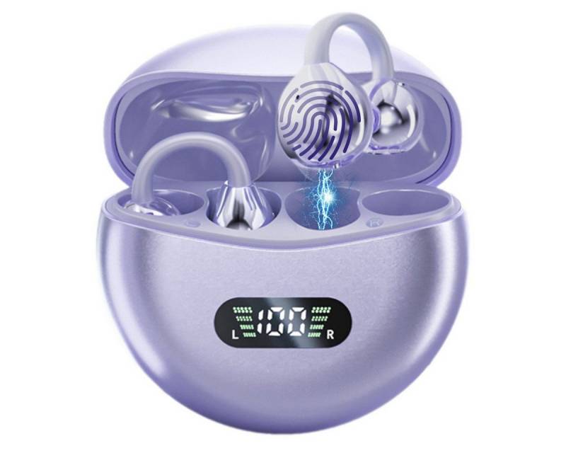 ibettertec Open Ear Kopfhörer, In Ear Ohrhörer, Bluetooth 5.4 Sport-Kopfhörer Open-Ear-Kopfhörer (Reduzierung des Anrufrauschens und Intelligente Bassoptimierung, HiFi Stereo, 60 Std Laufzeit, IPX4 Wasserdichte Kabellose Sport Bluetooth Kopfhörer, für Übung, Büro und Langzeitgebrauc) von ibettertec