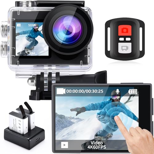 Aviner Action Kamera 4K 60FPS 20MP, Unterwasser mit EIS, 4XZoom, App Support Video&Foto Editing, wasserdichte Kamera WiFi Remote Control für Radfahren, Schwimmen und Tauchen Aviner Action Kamera 4K 60FPS 20MP, Unterwasser mit EIS, 4XZoom, App Support Video&Foto Editing, wasserdichte Kamera WiFi Remote Control für Radfahren, Schwimmen und Tauchen von icefox