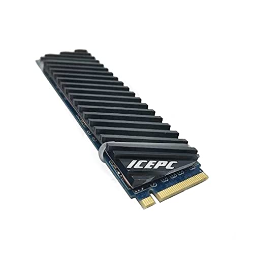 icepc M.2 Kühlkörper für PS5 PCI-E NVME 2280 SSD, Graphen-Beschichtung, Kupfer-Kühlkörper, Hochleistungs-SSD-Kühler mit Thermo-Pad für Laptop, PC, 2280 NGFF Solid State Disk Kühler (70 x 20 x 2 mm) von icepc