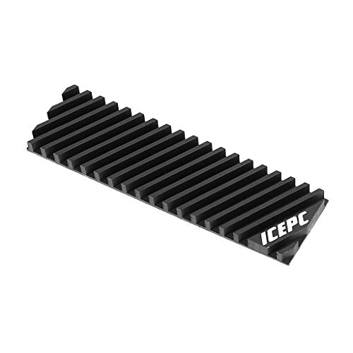 icepc M.2 PCI-E NVME 2280 SSD Graphenbeschichtung Kupfer Kühlkörper Hochleistungs-SSD-Kühler mit Wärmeleitkleber für Laptop PC 2280 NGFF Solid State Disk Kühler (70 x 20 x 1,5 mm) von icepc