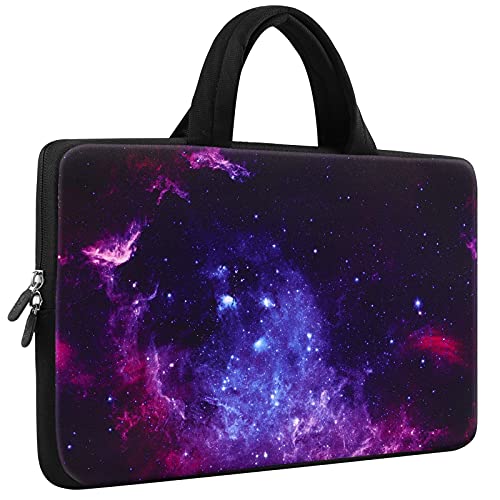 ICOLOR 11 11.6 12.1 12.1 12.5 inch Laptop Carrying Bag Chromebook Case Notebook Ultrabook Bag Tablet Cover Neoprene Laptop Sleeve case chromebook Sleeve with Handle Kids Boys Girls Blue Galaxy von icolor