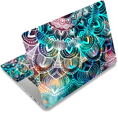 icolor Laptop Skin Aufkleber Folie Cover Vinyl Aufkleber für 13" 13,3" 14" 15" 15,4" 15,6 Zoll Notebook Schutzfolien Laptop Selbstklebend Kunst Dekorative Aufkleber Schutzhülle (Blaue Blume) von icolor